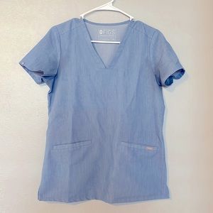 Figs XS Casma top- heathered indigo